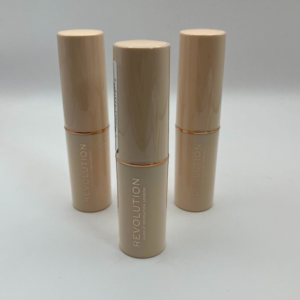 Revolution Fast Base Stick Foundation Creamy texture F17 0.21 OZ Set of 3 Pcs
